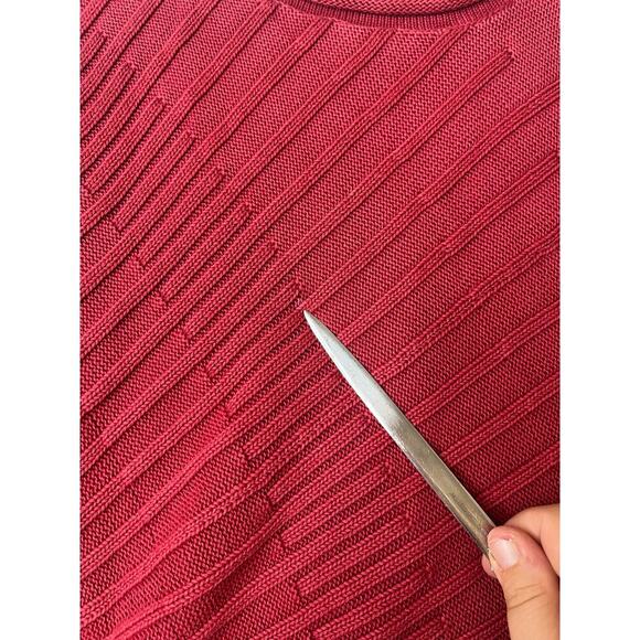 Isabella Bird Red Sunburst 100% Cotton Asymmetrical Boho Earthy Y2K Fall sz L - Picture 8 of 8